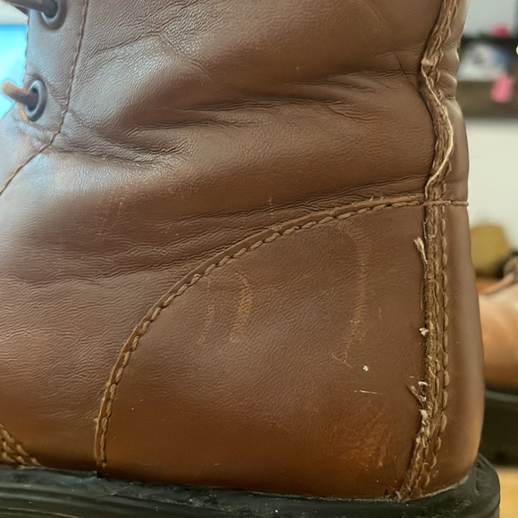 Brown vegan leather combat boot - Picture 6 of 10